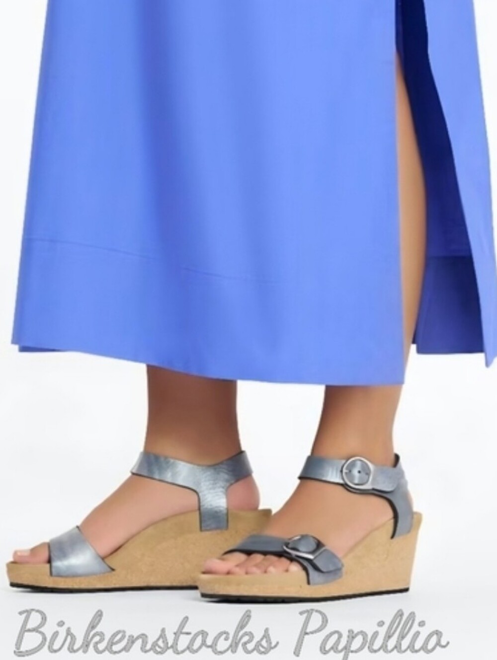 Birkenstock Papillio Soley Wedge Leather Sandal 39 NEW
